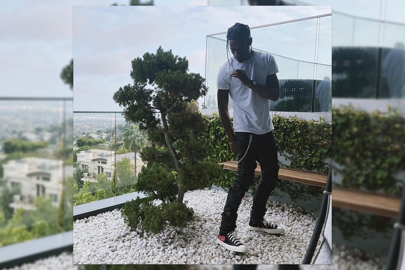 Travis Scott Wears COMME des GARÇONS PLAY Converse Chuck 70 Ignite Interest Photo