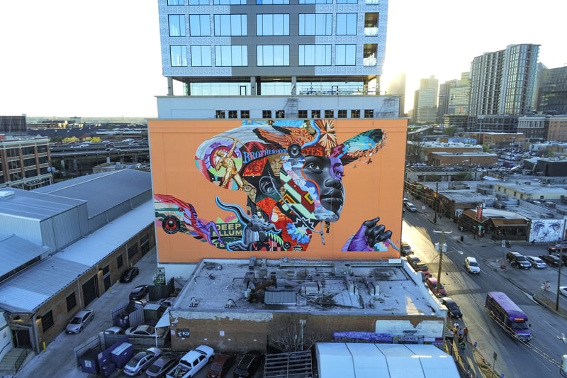 tristan eaton mural the stack deep ellum dallas texas