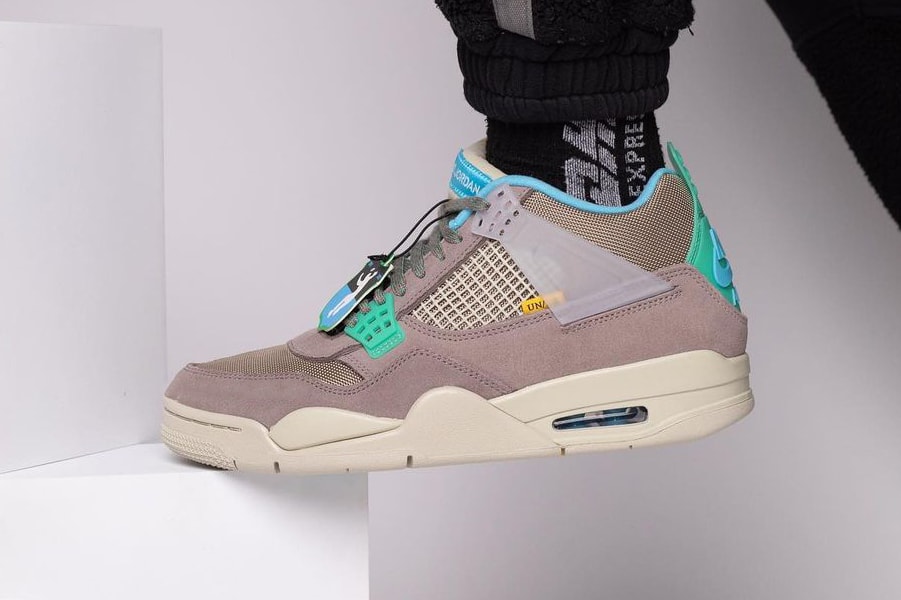 union la chris gibbs air michael jordan brand 4 30th anniversary collaboration gray blue green tan official release date info photos price store list buying guide