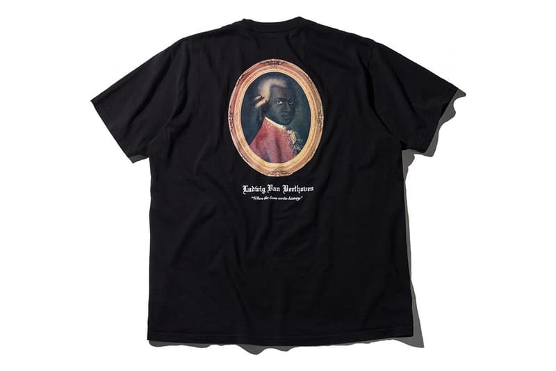 Union Los Angeles x NOAH NY 30th Anniversary Collaboration beethoven dark lady shakespeare alexandre dumas graphic tee shirt hoodie release date info buy price web site store collection capsule