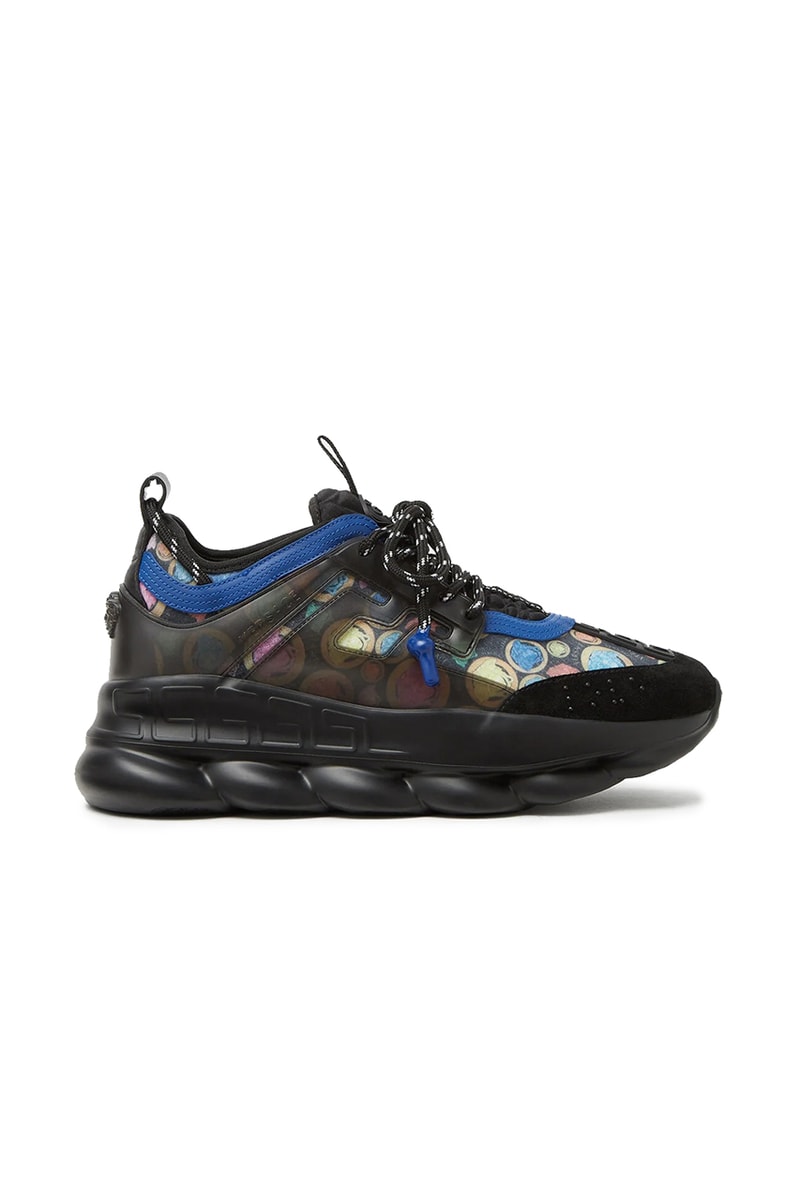 Versace "Amplified Medusa" Graphic Logo Collection branding price sneakers shoes sandals belt tee shirt jacket bathrobe summer spring 2021 black white print pattern track shorts menswear