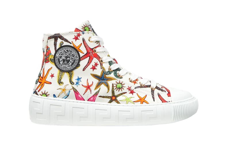 Versace Greca Sneaker Donatella Spring Summer 2021 SS21 Collection New Footwear Shoe Trainer Designer Luxury Italian Fashion House Medusa