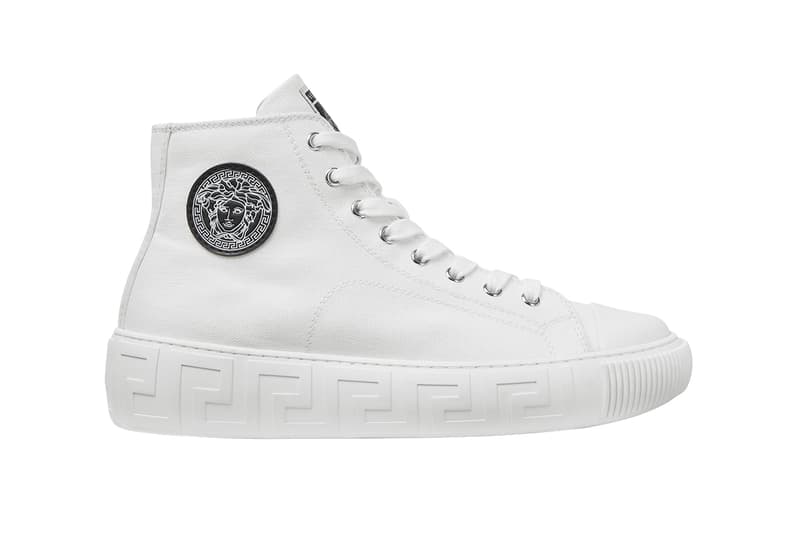 Versace Greca Sneaker Donatella Spring Summer 2021 SS21 Collection New Footwear Shoe Trainer Designer Luxury Italian Fashion House Medusa