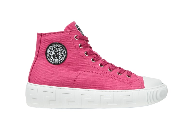 Versace Greca Sneaker Donatella Spring Summer 2021 SS21 Collection New Footwear Shoe Trainer Designer Luxury Italian Fashion House Medusa