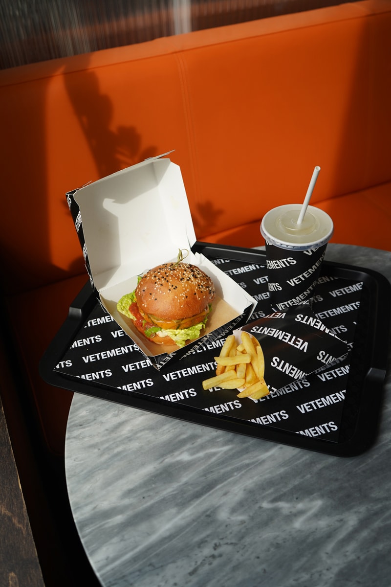 Vetements Vegetarian Burger, Combo Meal at KM20 hamburger russia olga karput store concept restaurant order