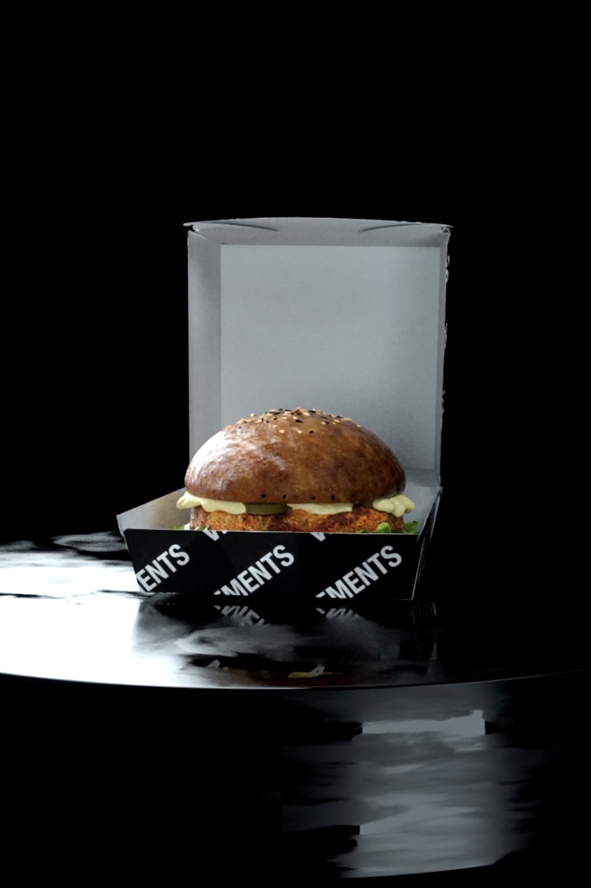 Vetements Vegetarian Burger, Combo Meal at KM20 hamburger russia olga karput store concept restaurant order