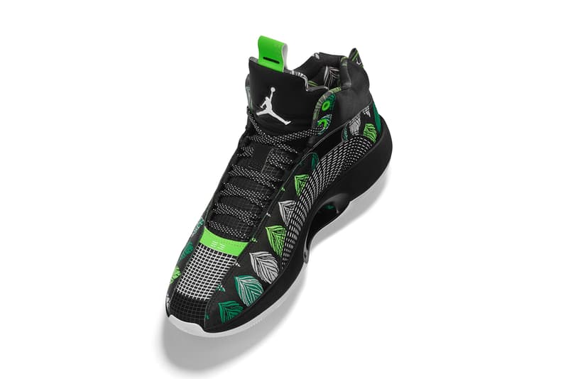 victor oladipo air jordan 35 nayoubiko pe info photos nigeria nigerian flag leaf pattern black white green 