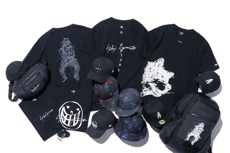 Yohji Yamamoto x Yuuka Asakura x New Era SS21 Collaboration collection spring summer 2021 bags backpack tee shirts graphic hat 59fifty 9forty capsule