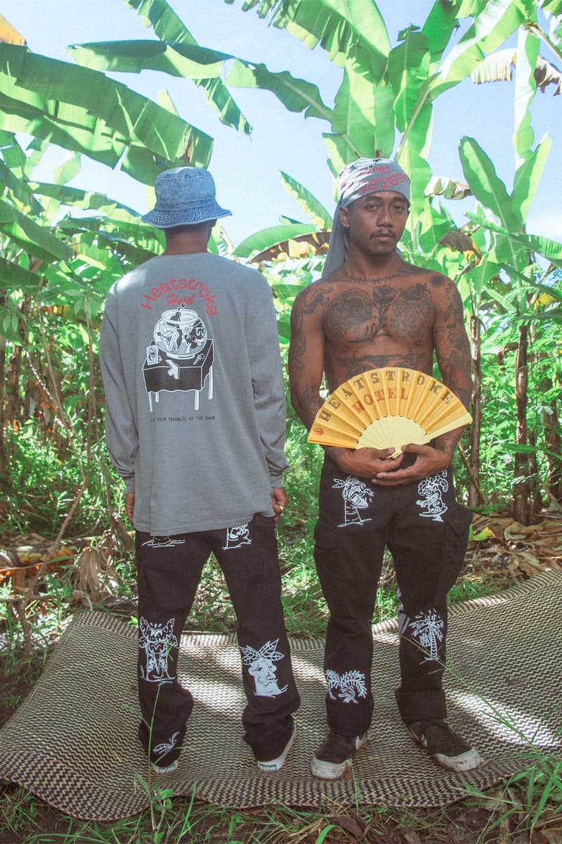 NY-Based Artists Yok & Sheryo Bring the Vacation Vibes With Latest Heatstroke Hotel Collection lookbook streetstyle island culture island vibes Sri Lanka 