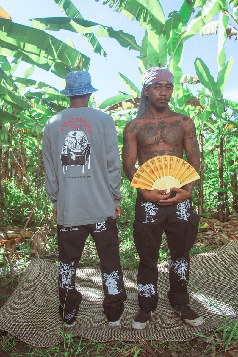 NY-Based Artists Yok & Sheryo Bring the Vacation Vibes With Latest Heatstroke Hotel Collection lookbook streetstyle island culture island vibes Sri Lanka