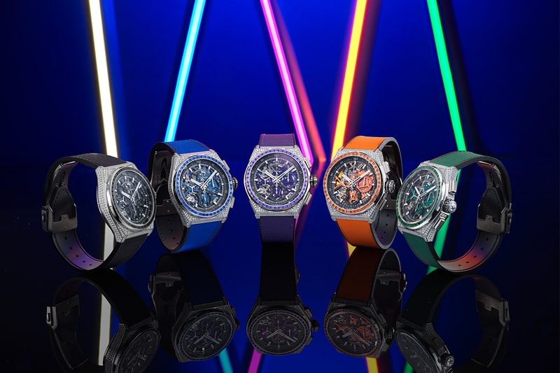 zenith swiss switzerland defy 21 spectrum diamonds sapphires baguettes limited edition watches timepiece collection 