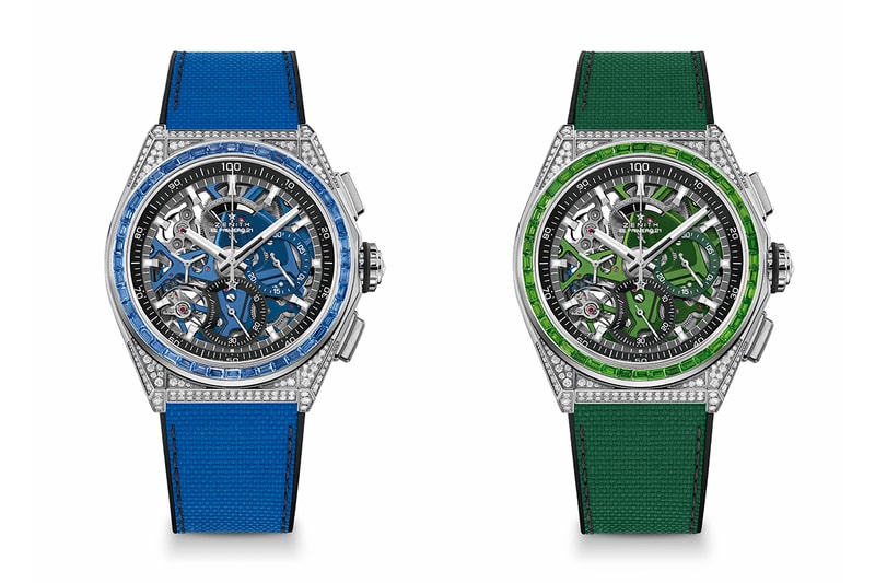 zenith swiss switzerland defy 21 spectrum diamonds sapphires baguettes limited edition watches timepiece collection 