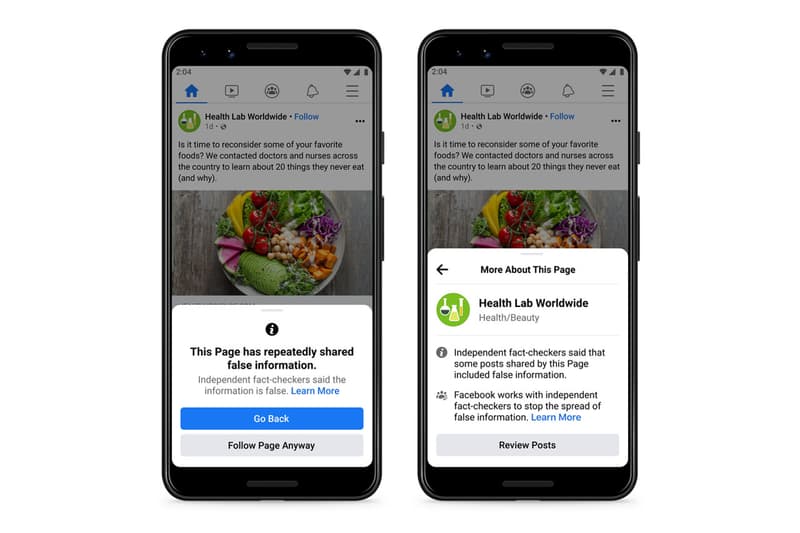 Facebook Is Calling Out People That Repeatedly Share False Information news feed posts penalty pop up fake news