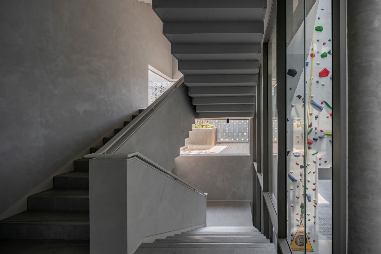 This Home in Thailand Features a Rock Climbing Wall and Light-Filled Brick Facade anonym studio home apartment