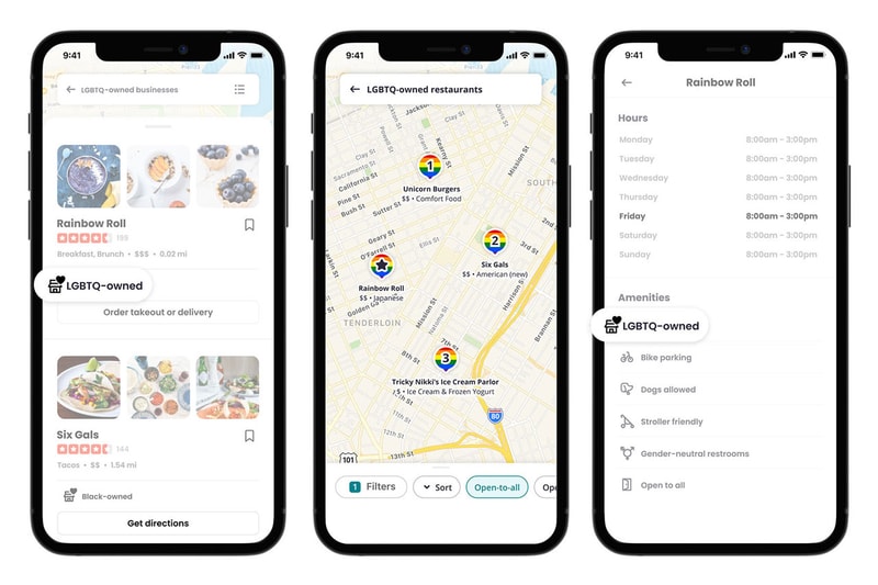 Yelp Is Launching Rainbow-Colored Map Pins To Highlight LGBTQ+ Businesses pride month reviews food beverage