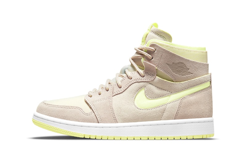 air jordan 1 zoom comfort pearl white lemon twist ct0979 200 menswear streetwear kicks shoes trainers runners spring summer 2021 ss21 collection info