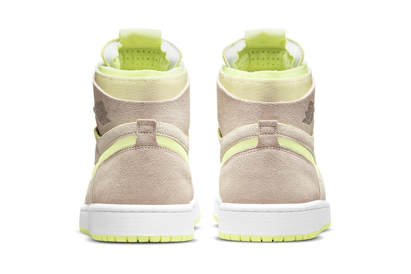 air jordan 1 zoom comfort pearl white lemon twist ct0979 200 menswear streetwear kicks shoes trainers runners spring summer 2021 ss21 collection info