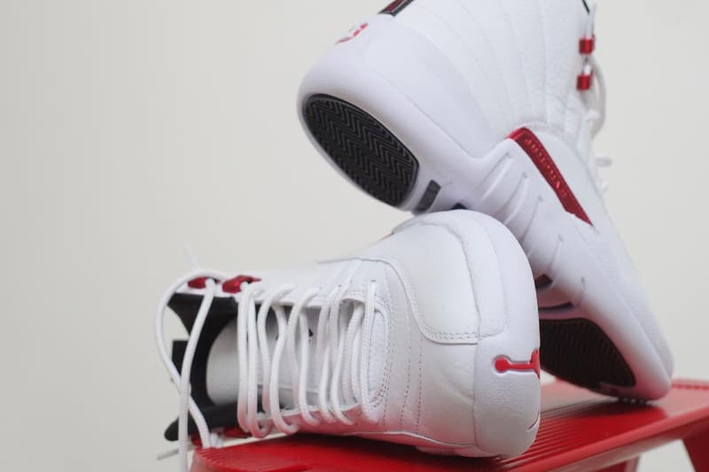 air michael jordan brand 12 twist chicago bulls white university red black home uniforms CT8013 106 official release date info photos price store list buying guide