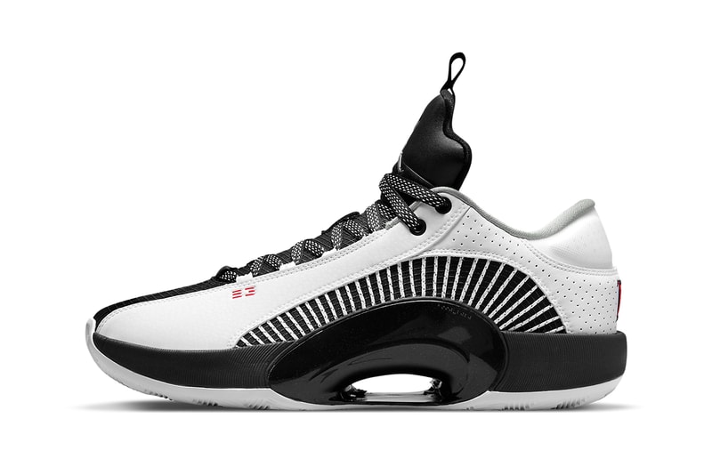 air jordan 35 low white black university red metallic silver CW2459 101 release date info store list buying guide photos price basketball 