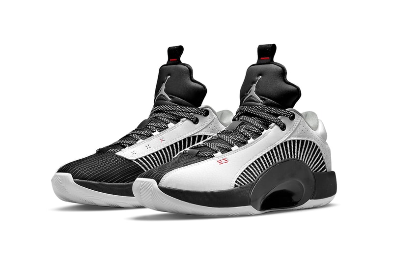 air jordan 35 low white black university red metallic silver CW2459 101 release date info store list buying guide photos price basketball 