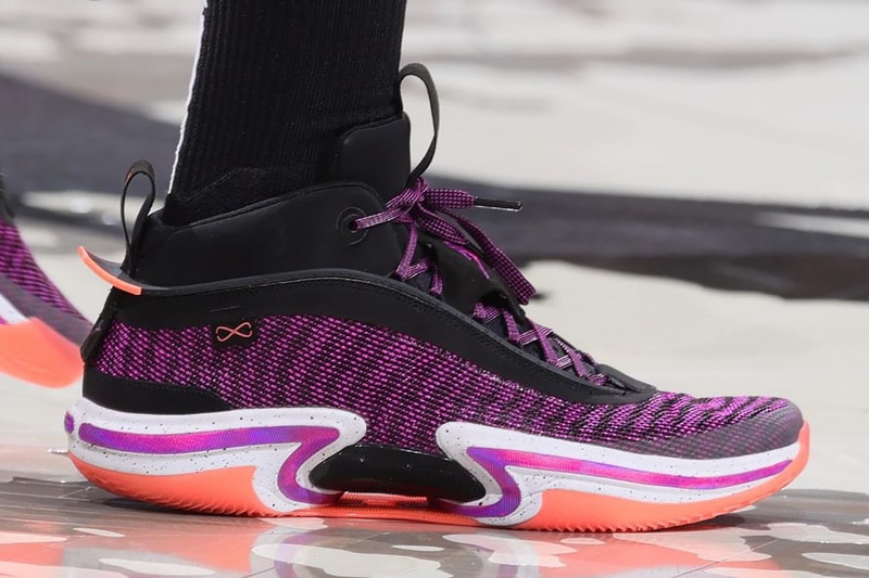 air jordan 36 black purple orange white jayson tatum boston celtics release info date store list buying guide photos price 
