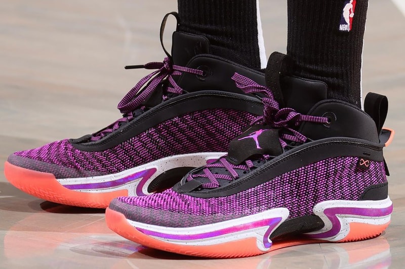 air jordan 36 black purple orange white jayson tatum boston celtics release info date store list buying guide photos price 