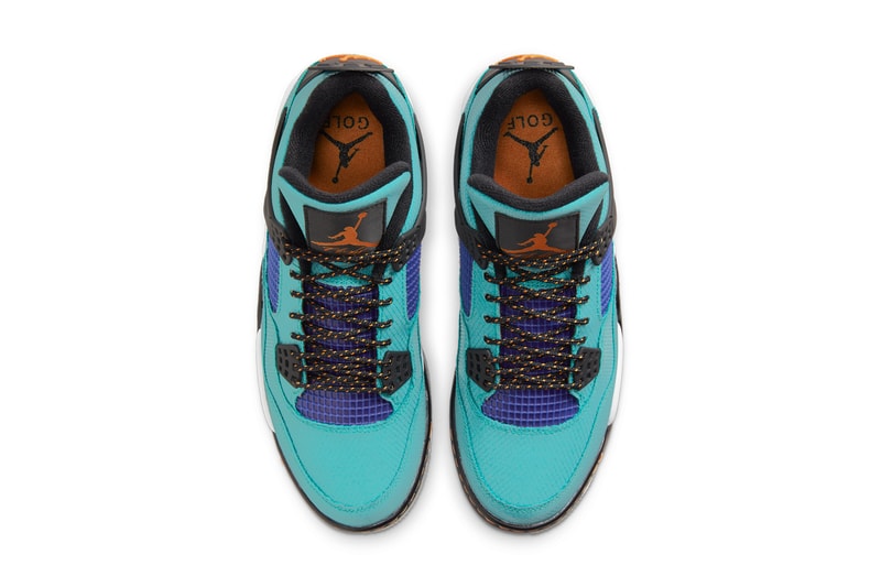 air michael jordan brand 4 g golf acg aqua blue purple orange black white CZ2439 300 official release date info photos price store list buying guide