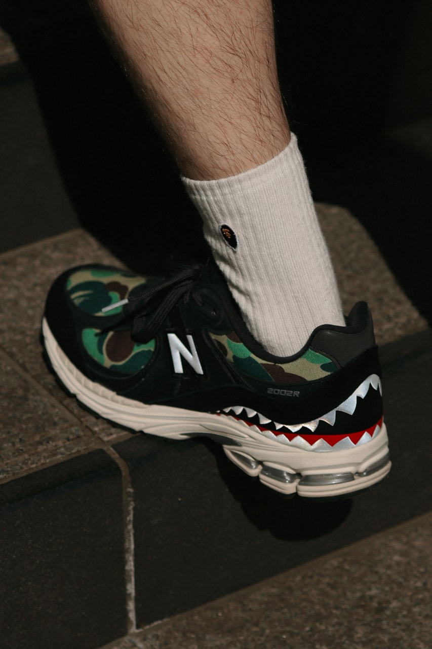 bape a bathing ape new balance apes together strong collection 2002r apparel hoodie tee camo official release date info photos price store list buying guide