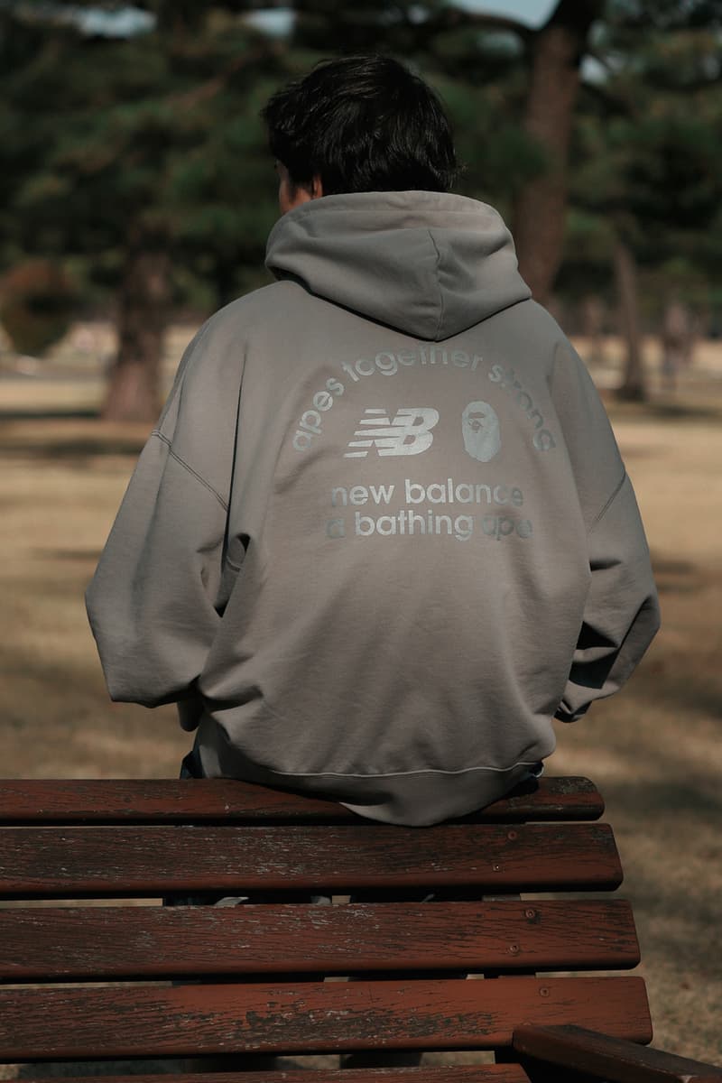 bape a bathing ape new balance apes together strong collection 2002r apparel hoodie tee camo official release date info photos price store list buying guide