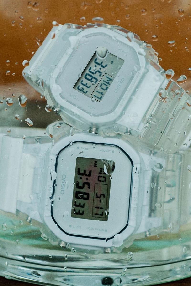 beams boy g shock baby g dw 5600 menswear streetwear watches accessories watch Clear White Crazy info