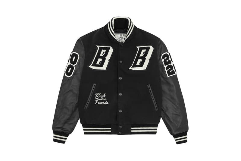 Black Butter Records x Billionaire Boys Club EU Varsity Team Jacket Release Information Drop Date Limited Edition London Music Scene J Hus JAE5 Bakar chenille applique