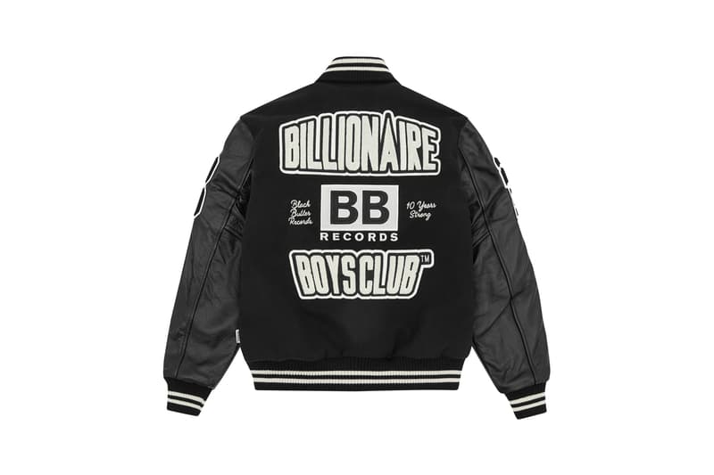 Black Butter Records x Billionaire Boys Club EU Varsity Team Jacket Release Information Drop Date Limited Edition London Music Scene J Hus JAE5 Bakar chenille applique