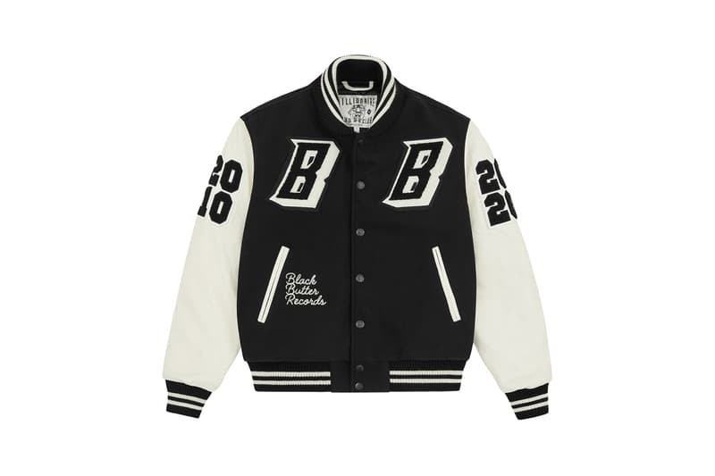 Black Butter Records x Billionaire Boys Club EU Varsity Team Jacket Release Information Drop Date Limited Edition London Music Scene J Hus JAE5 Bakar chenille applique