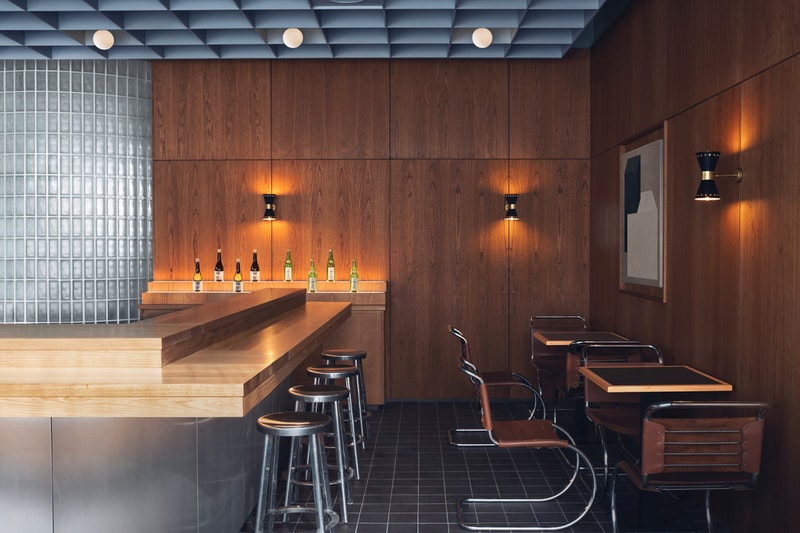 Child Studio Transforms This 1960s London Post Office Into Contemporary Maido Sushi Restaurant Architecture London Saint John's Wood kate moss sir paul mccartney ewan mcgregor design modern sushi japanese restaurant