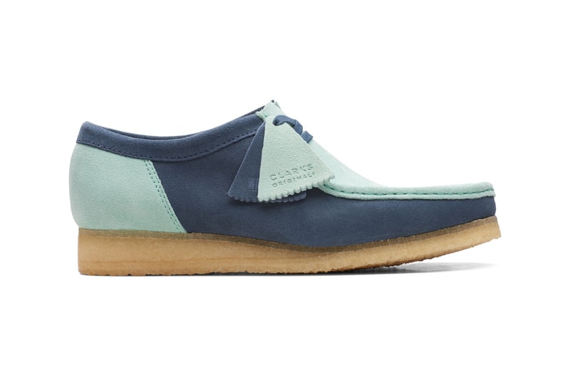 two tone wallabees blue and green