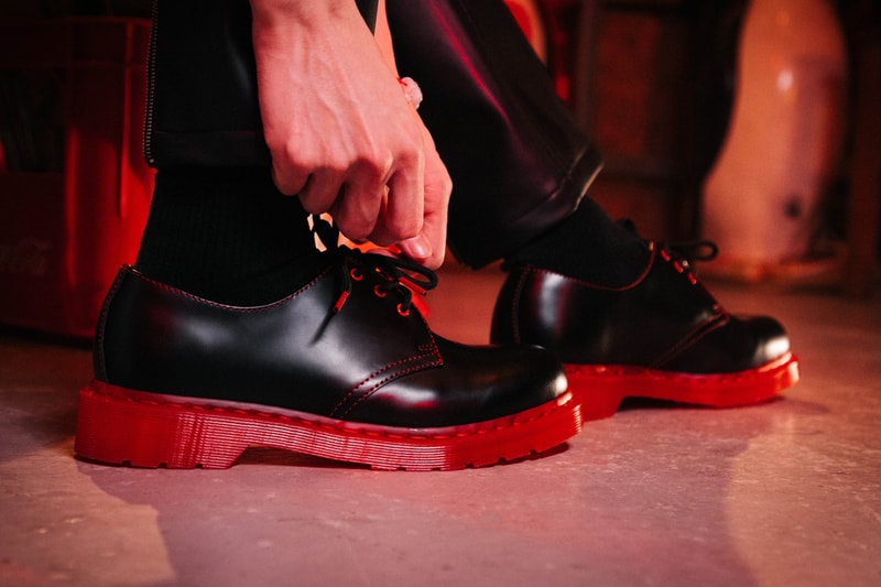 clot dr martens doc 1461 black red edison chen kevin poon collaboration official release date info photos price store list buying guide