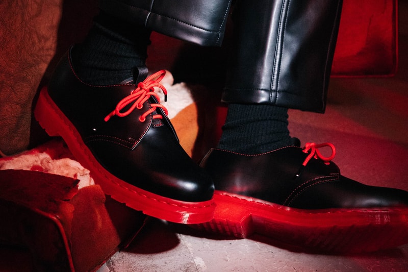clot dr martens doc 1461 black red edison chen kevin poon collaboration official release date info photos price store list buying guide