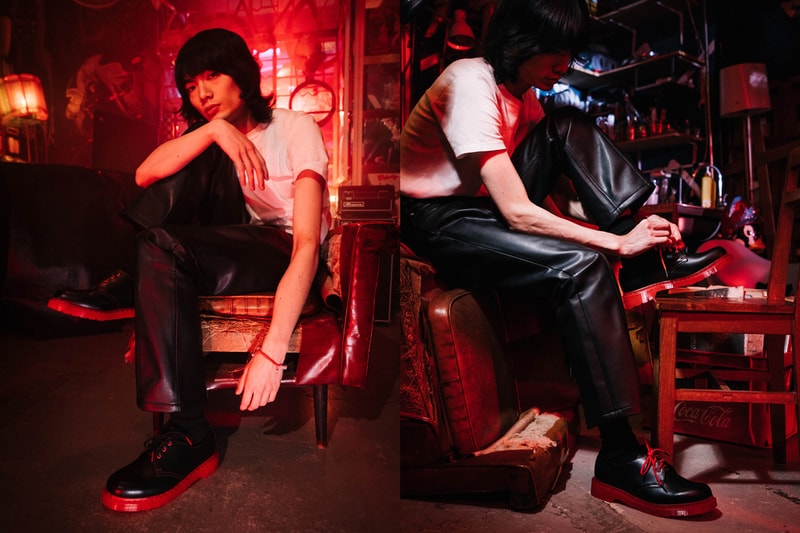 clot dr martens doc 1461 black red edison chen kevin poon collaboration official release date info photos price store list buying guide