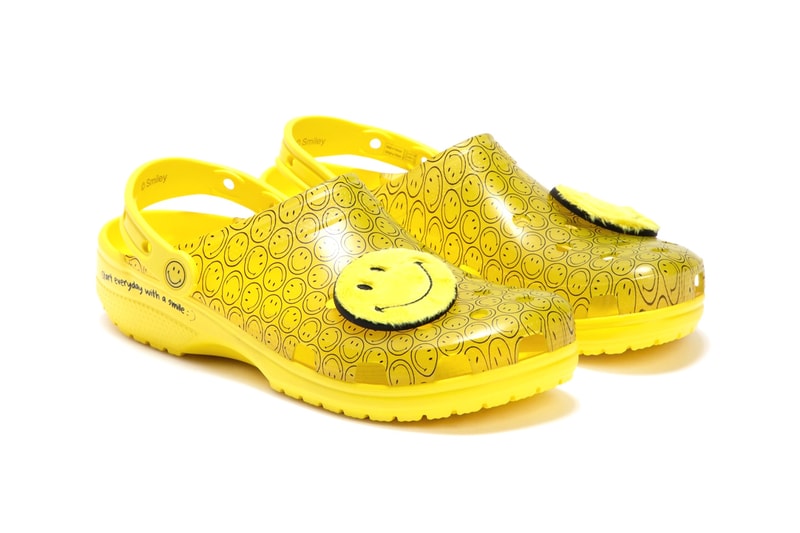 Crocs Translucent Smiley Yellow Clog HBX Info release information 