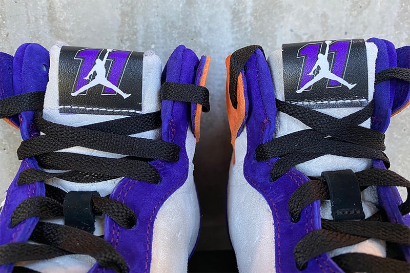 denny hamlin air jordan 1 racer pe info purple orange embossed pattern fireproof suede racing track jordan brand