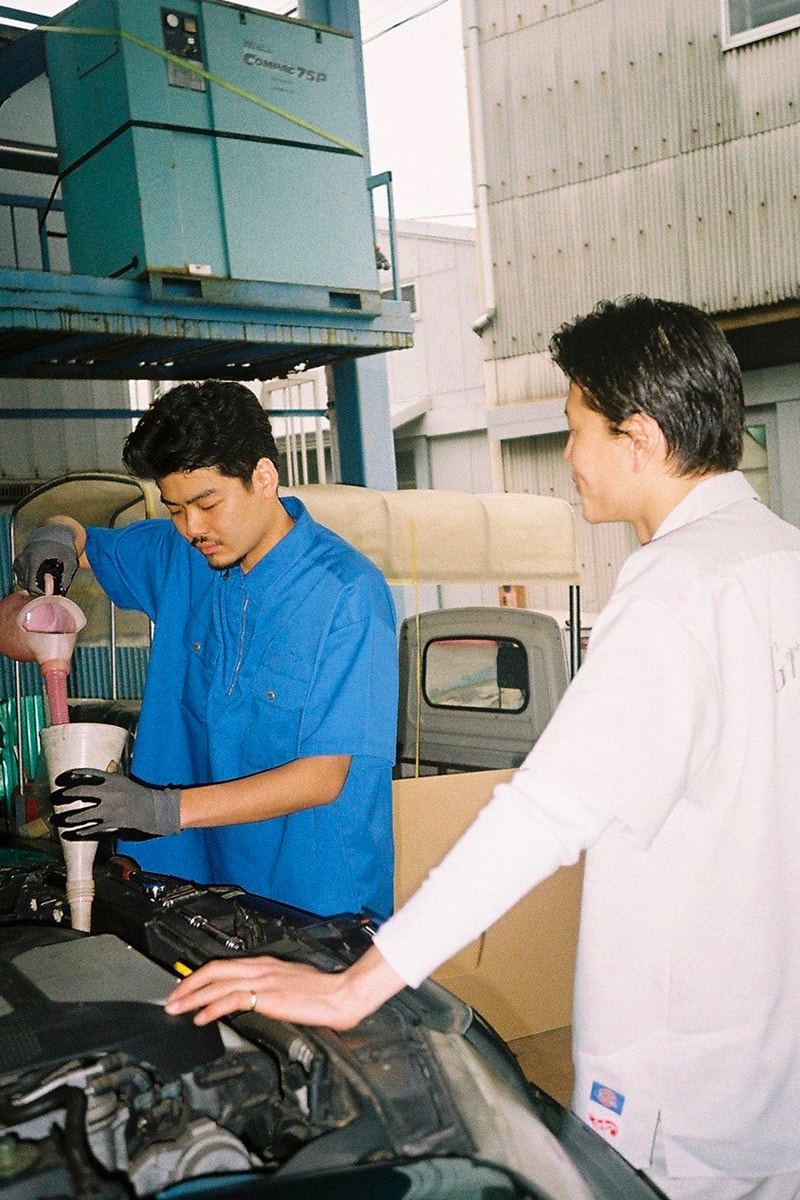 dickies carserivice quintet collaboration half zip work shirt menswear streetwera spring summer 2021 collection ss21 lookbook info