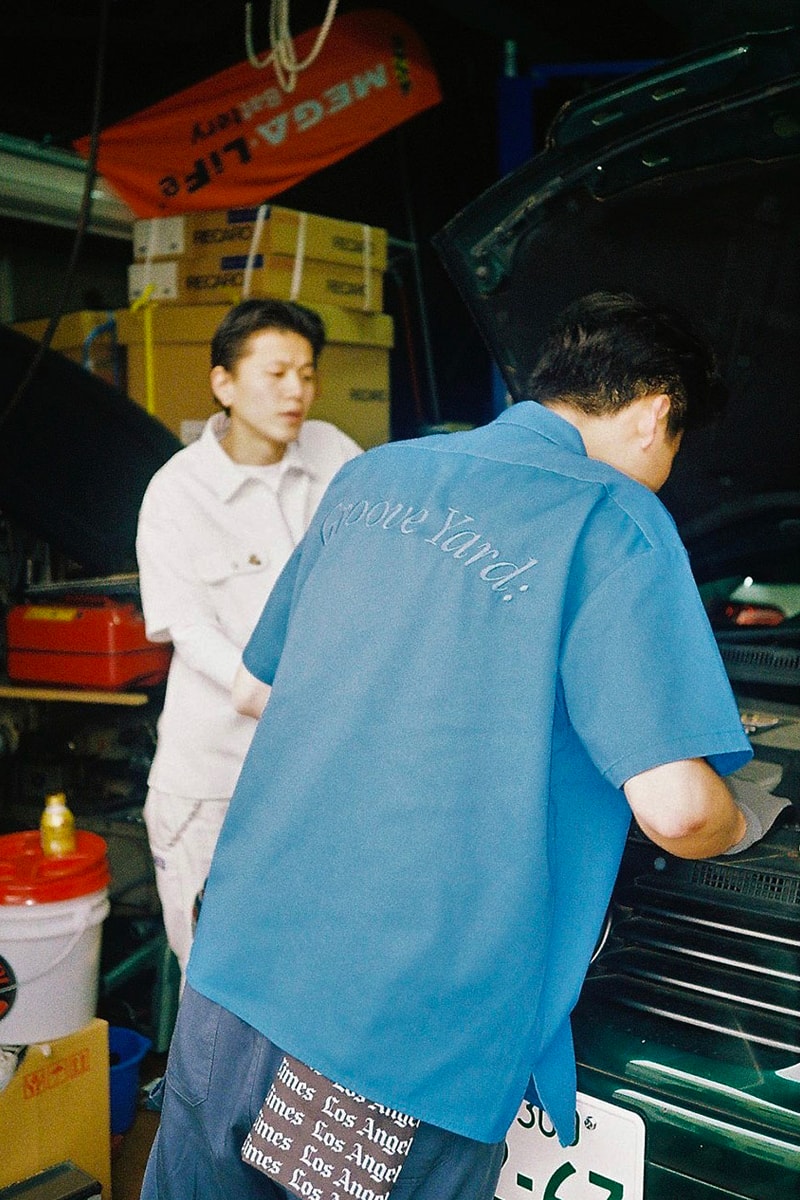 dickies carserivice quintet collaboration half zip work shirt menswear streetwera spring summer 2021 collection ss21 lookbook info