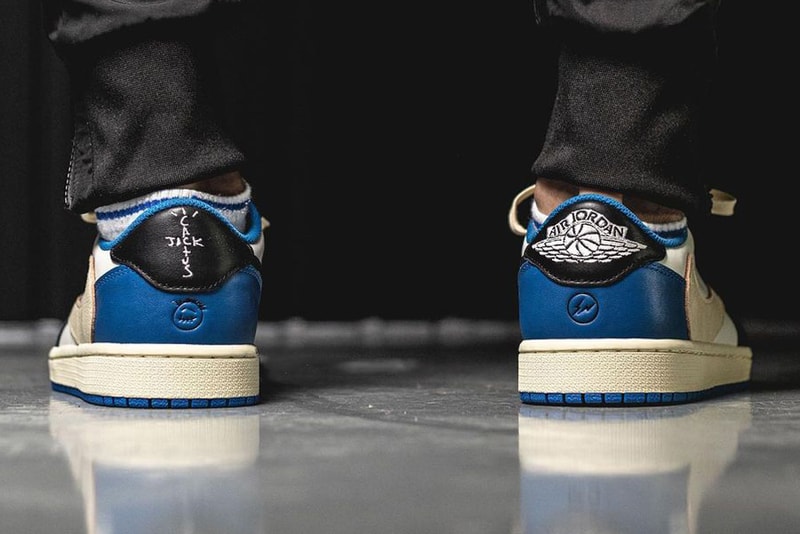 fragment design travis scott air jordan 1 low cactus jack white blue black cream DM7866 140 official release date info photos price store list buying guide