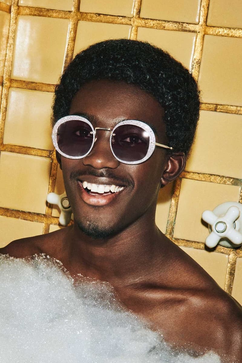 Gucci "Hollywood Forever" Sunglasses Series 1950s 1960s 1970s Alessandro Michele Pave Crystals Glitter Shimmery Glam Glasses Eyewear Designer Luxury