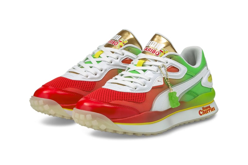 haribo puma street rider happy cherries ca pro goldbears 382879 382878 01 white team gold Poinciana jas green red 
