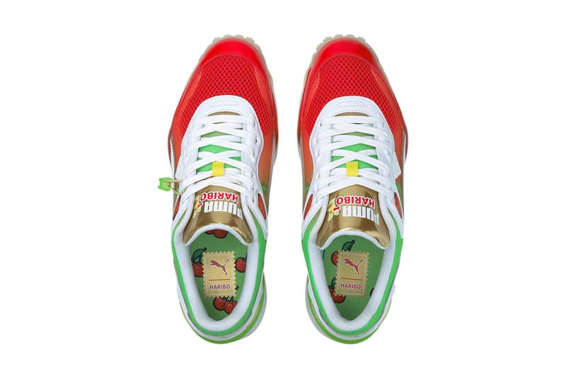 haribo puma street rider happy cherries ca pro goldbears 382879 382878 01 white team gold Poinciana jas green red 