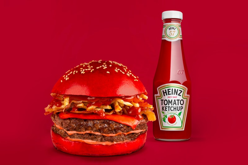 Heinz Tomato Ketchup Burger International Burger Day release food sandwich ketcheddar buns beef vegan condiments 