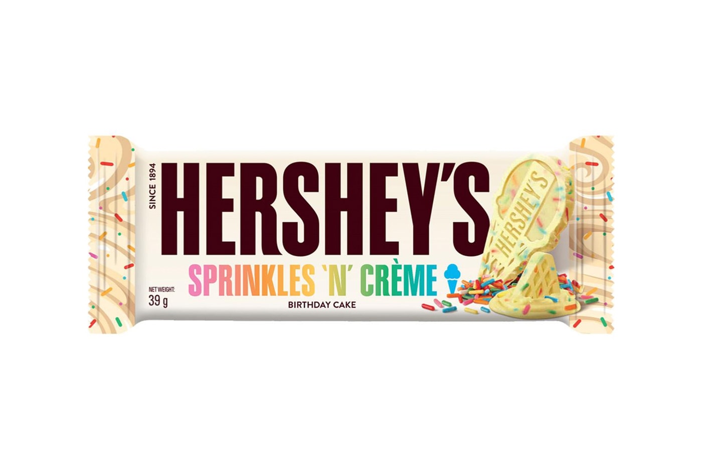 Hersheys Three Ice Cream Shoppe Bar cookies n mint birthday cake strawberry n creme chocolate cone shape confectionary sweets info