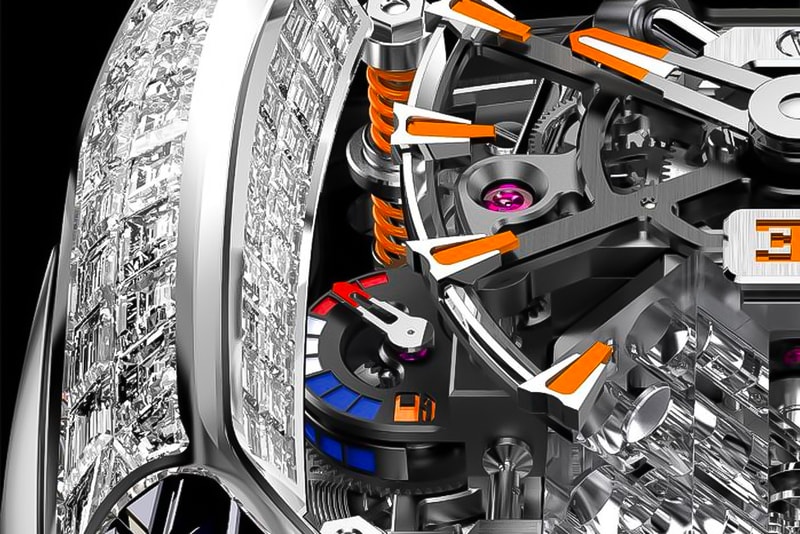 Jacob & Co. Bugatti Chiron Tourbillon Baguette Black and Orange watch info