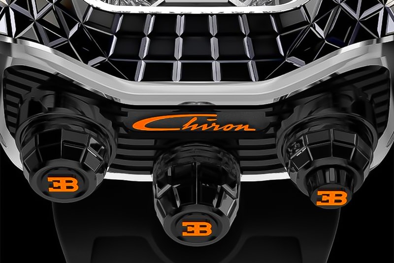 Jacob & Co. Bugatti Chiron Tourbillon Baguette Black and Orange watch info